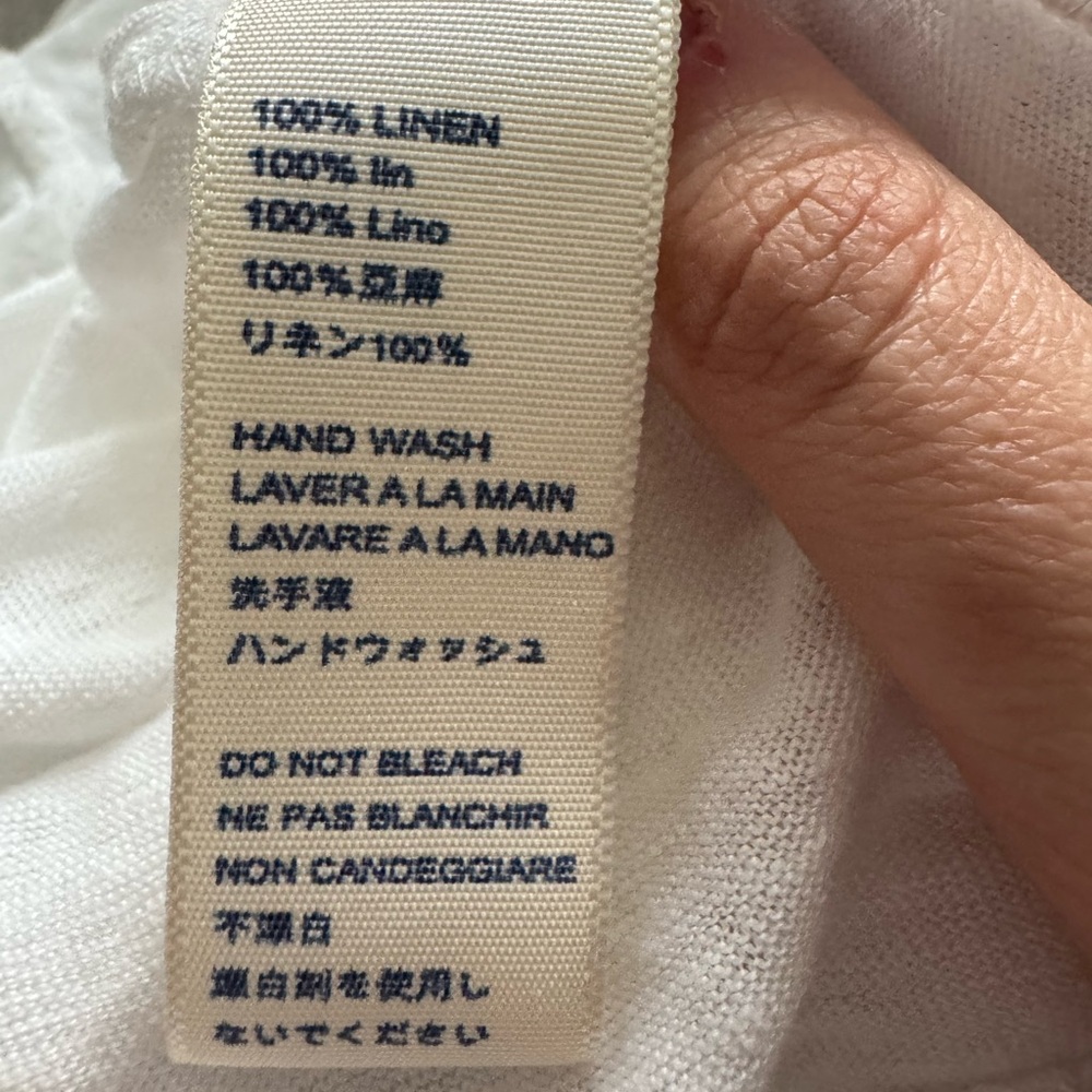 Rebecca Minkoff 100% Linen White Tank Top Size XS - Picture 4 of 7